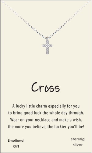 lucky cross silver pendant