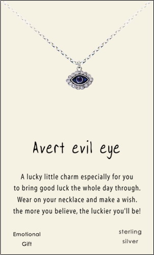 Evil eye silver pendant