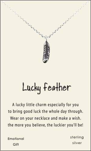 Lucky Feather Silver pendant