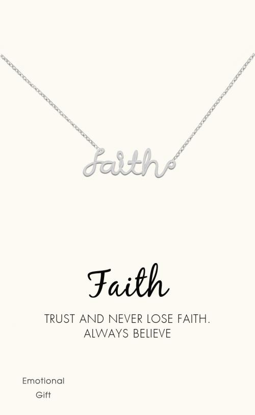 Faith silver pendant