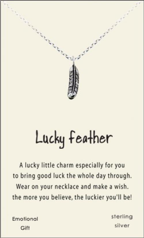 Lucky Feather Silver pendant
