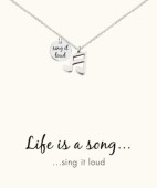 Life is a song silver pendant