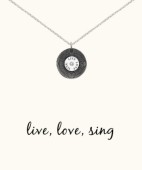 Sing live love silver pendant