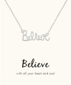 Believe silver pendant