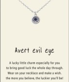 Avert evil eye silver pendant 