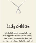 Wishbone silver pendant
