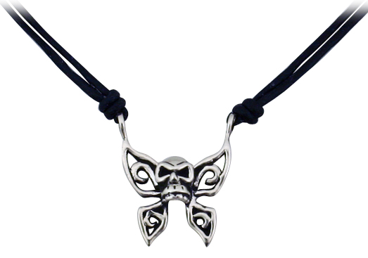 The butterfly skull pendant