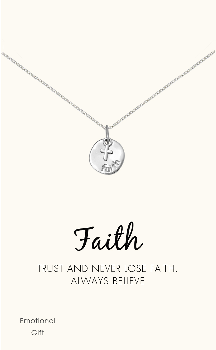 The cross faith silver pendant