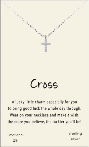 lucky cross silver pendant