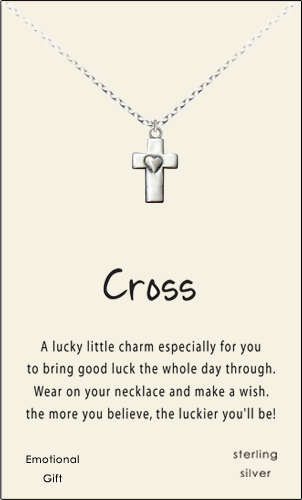lucky cross silver pendant