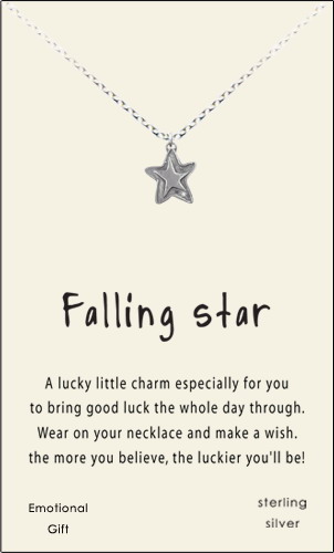 Falling star silver pendant