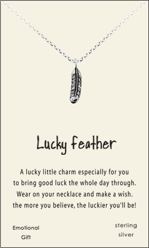 Lucky Feather Silver pendant