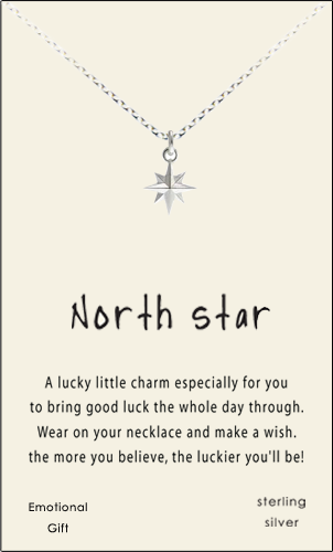 North star silver pendant