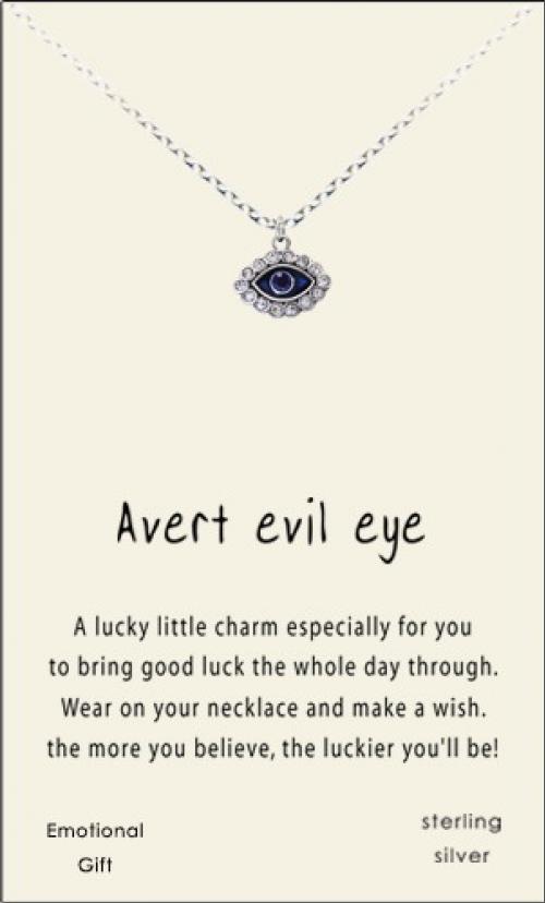 Evil eye silver pendant
